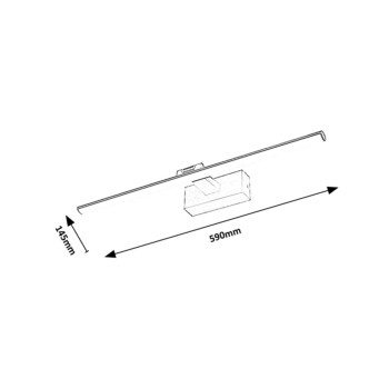 Aplica de perete LED Gaten negru Rabalux 78002, 12W