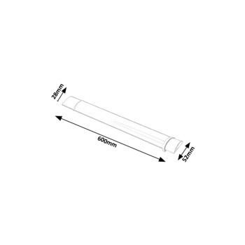 Aplica LED bucatarie IP65 Drop Light alb Rabalux 1454, 60 cm, 20W