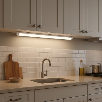 Aplica LED bucatarie IP65 Drop Light alb Rabalux 1455, 120 cm, 40W