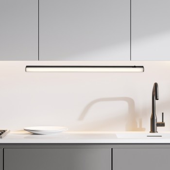 Aplica LED bucatarie Greg negru Rabalux 78006, 118.5 cm, 18W