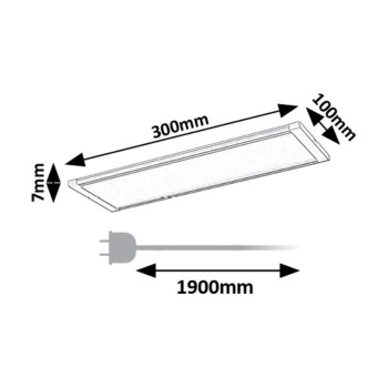 Aplica LED bucatarie IP65 Tarelo alb Rabalux 78021, 27 cm, 6W