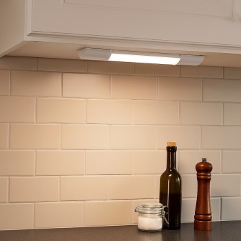Aplica LED bucatarie cu senzor Batten light2 alb Rabalux 78022, 30 cm, 10W