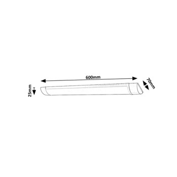 Aplica LED bucatarie IP65 Batten light2 alb Rabalux 78023, 60 cm, 18W