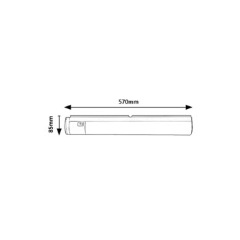 Aplica LED bucatarie IP65 Duddu alb Rabalux 78027, 57 cm, 17W