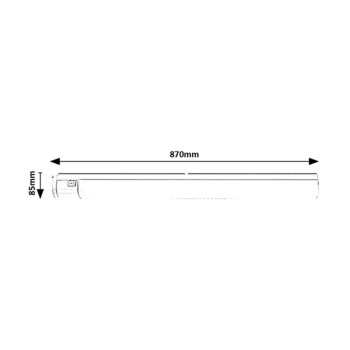 Aplica LED bucatarie IP65 Duddu alb Rabalux 78028, 87 cm, 20W