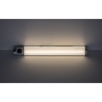 Aplica LED bucatarie Soft 2E argintiu Rabalux 78039, 68 cm, 8W