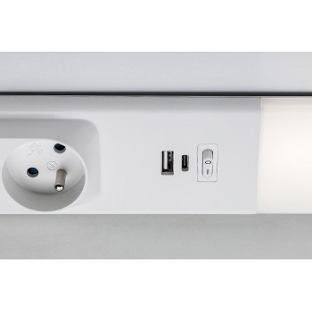 Aplica LED bucatarie Bilal E alb mat Rabalux 78042, 60 cm, 18W