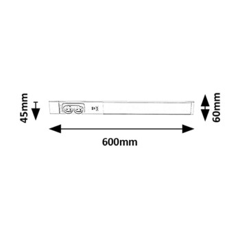 Aplica LED bucatarie Bilal E alb mat Rabalux 78042, 60 cm, 18W
