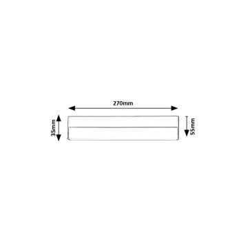 Aplica LED bucatarie Band2 negru Rabalux 78045, 27 cm, 7W