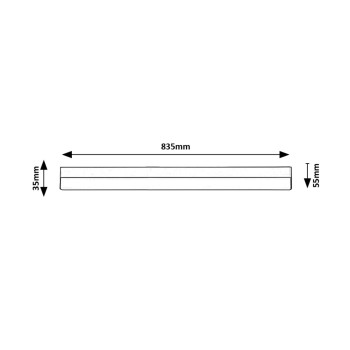 Aplica LED bucatarie Band2 negru Rabalux 78049, 83.5 cm, 20W