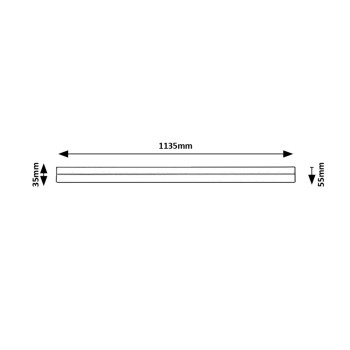 Aplica LED bucatarie Band2 negru Rabalux 78051, 113.5 cm, 24W