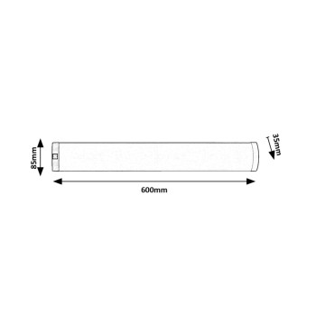 Aplica LED bucatarie Soft2 argintiu Rabalux 78054, 60 cm, 8W