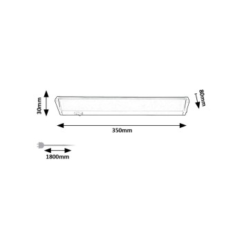 Aplica LED bucatarie Easylight2 alb Rabalux 78057, 35 cm, 5W
