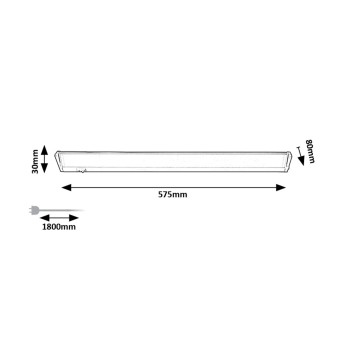 Aplica LED bucatarie Easylight2 alb Rabalux 78059, 57.5 cm, 10W