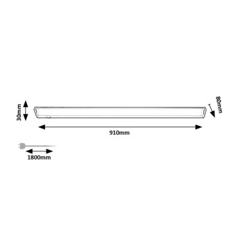 Aplica LED bucatarie Easylight2 alb Rabalux 78061, 91 cm, 15W