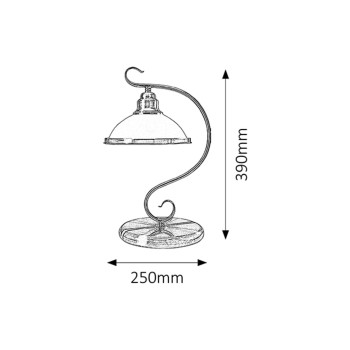 Veioza Elisett bronz Rabalux 2752, 1xE27