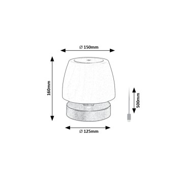Veioza LED Odera negru Rabalux 7040, 3W
