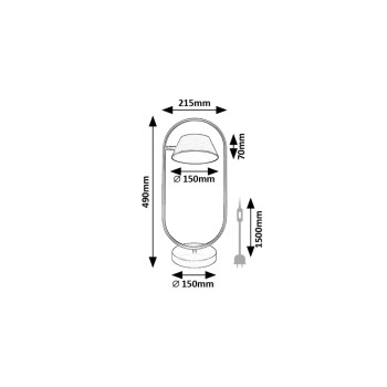 Veioza LED Odiss negru Rabalux 74190, 6W