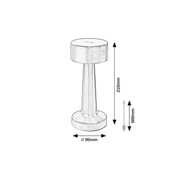 Veioza LED Senan auriu Rabalux 74207, 2.7W