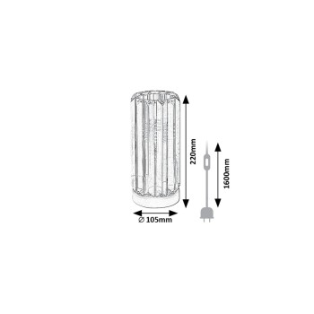 Veioza Veness negru mat Rabalux 74206, 1xE27
