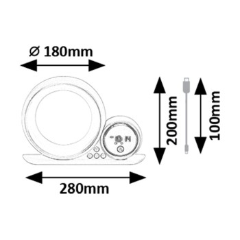 Veioza LED Wakeway alb Rabalux 76109, 5W