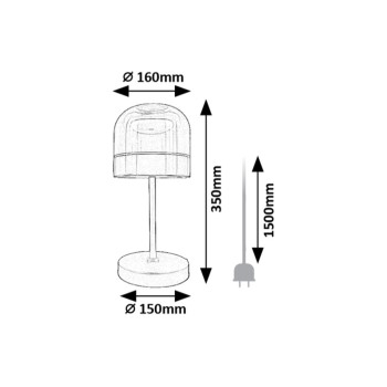 Veioza LED Xelira negru Rabalux 74037, 13W