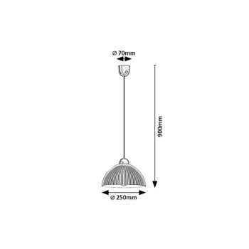 Pendul Avenora negru Rabalux 72042, 1xE27