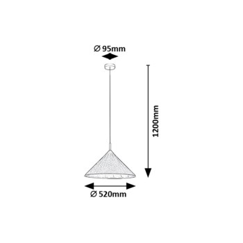 Pendul Linavo negru Rabalux 72164, 1xE27