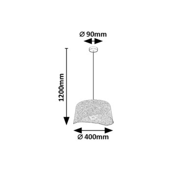 Pendul Farelia negru Rabalux 72189, 1xE27
