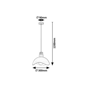 Pendul Filina negru Rabalux 72228, 1xE27