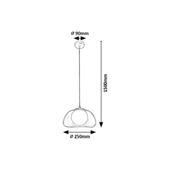 Pendul Elowen negru Rabalux 72273, 1xG9