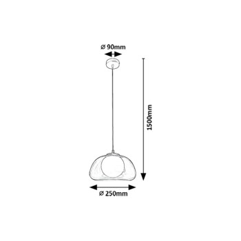 Pendul Elowen negru Rabalux 72274, 1xG9