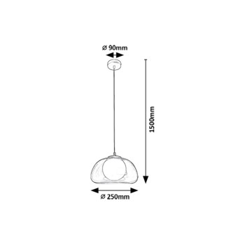 Pendul Elowen negru Rabalux 72275, 1xG9