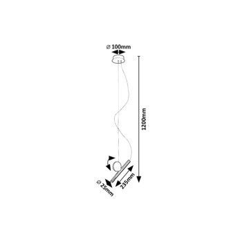 Pendul LED Alaric negru Rabalux 72278, 3W