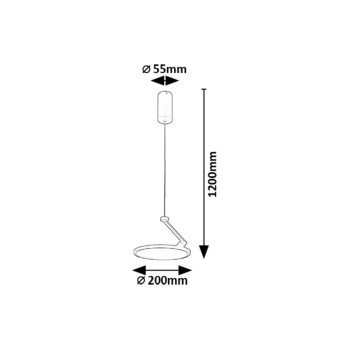 Pendul LED Ovidia alb Rabalux 72328, 20W, 3000K