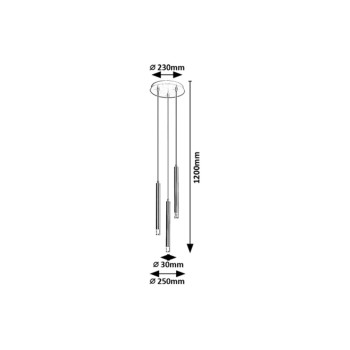 Pendul Ramira negru Rabalux 72358, 3xG9