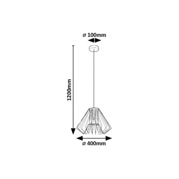 Pendul Emerencia negru Rabalux 72372, 1xE27