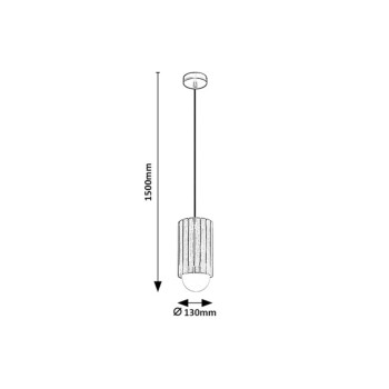 Pendul Noxelle negru mat/ stejar Rabalux 72420, 1xG9