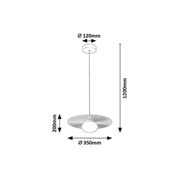Pendul Glowbells gri-bej Rabalux 72461, 1xG9