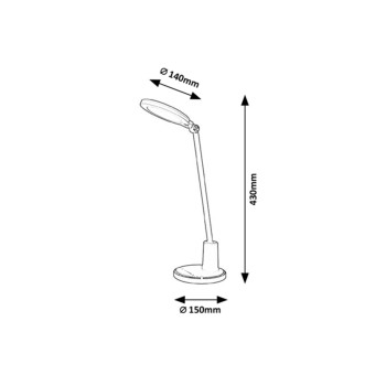 Lampa de birou LED Tekla alb Rabalux 2977, 10W