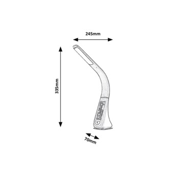 Lampa de birou LED Lionel alb Rabalux 3516, 5W
