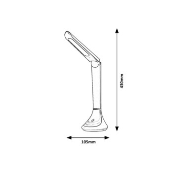 Lampa de birou LED Balor negru Rabalux 3958, 5W