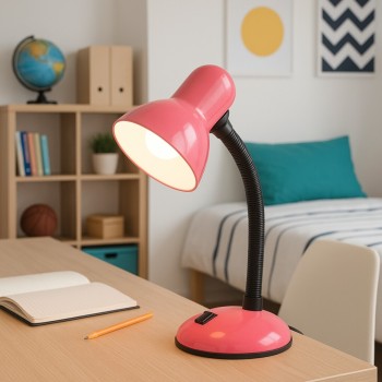 Lampa de birou Dylan trandafiriu Rabalux 4172, 1xE27