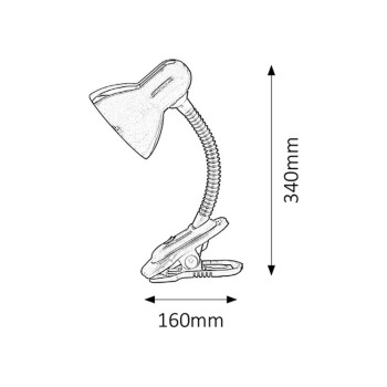 Lampa de birou Dennis portocaliu Rabalux 4258, 1xE27