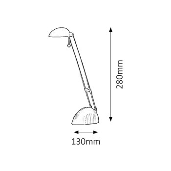 Lampa de birou LED Ronald negru Rabalux 4334, 5W
