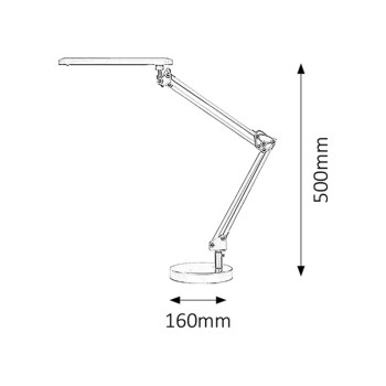Lampa de birou LED Colin negru Rabalux 4408, 6W