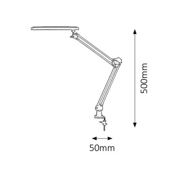 Lampa de birou LED Raul negru Rabalux 4419, 6W