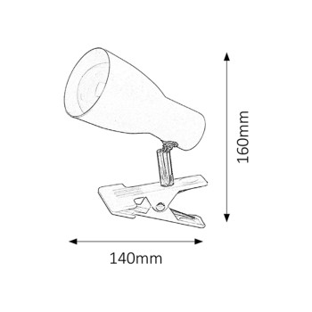 Lampa de birou Ebony alb Rabalux 6026, 1xE27