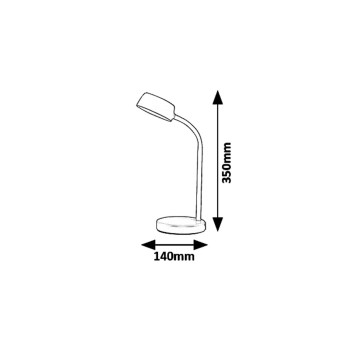 Lampa de birou LED Berry albastru Rabalux 6780, 4.5W