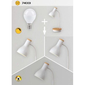 Lampa de birou Mosley alb mat Rabalux 74001, 1xE14